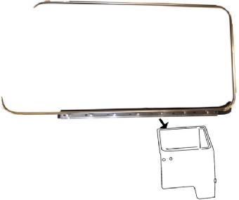 Deurruitrubber met sierstrip T2, links, German OE quality 211853321B