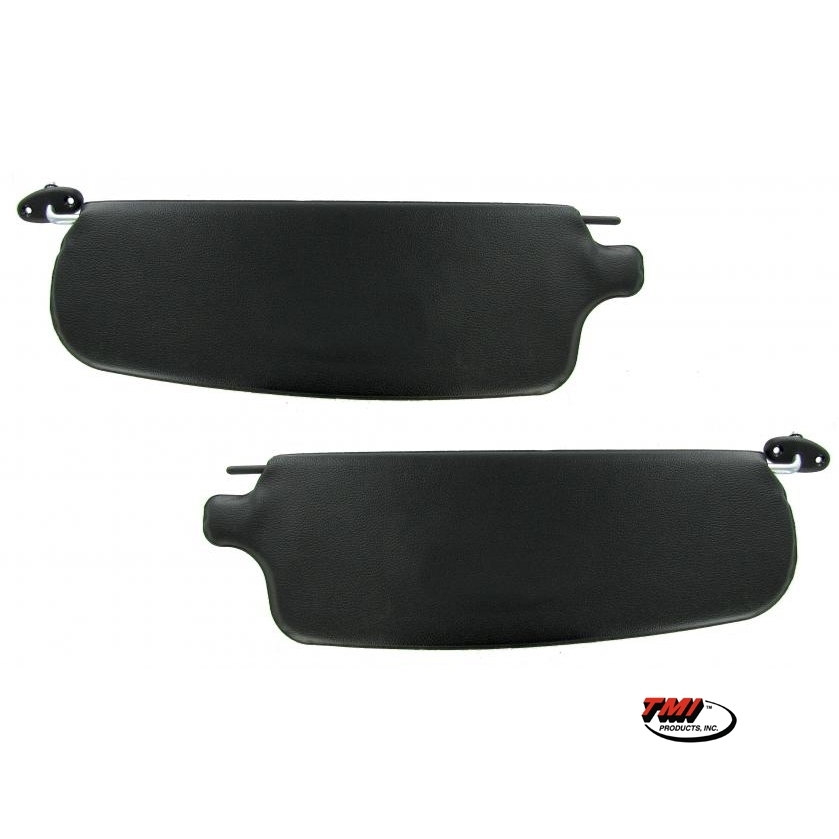 Zonnekleppen zwart zonder spiegel (Set). Karmann Ghia 8/1964 en later 