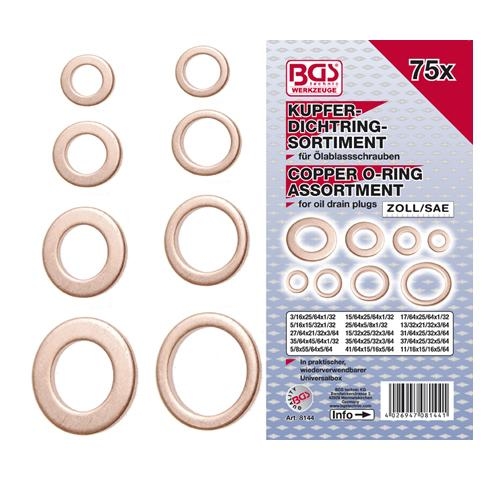 Assortiment koperen ringen 75 delig