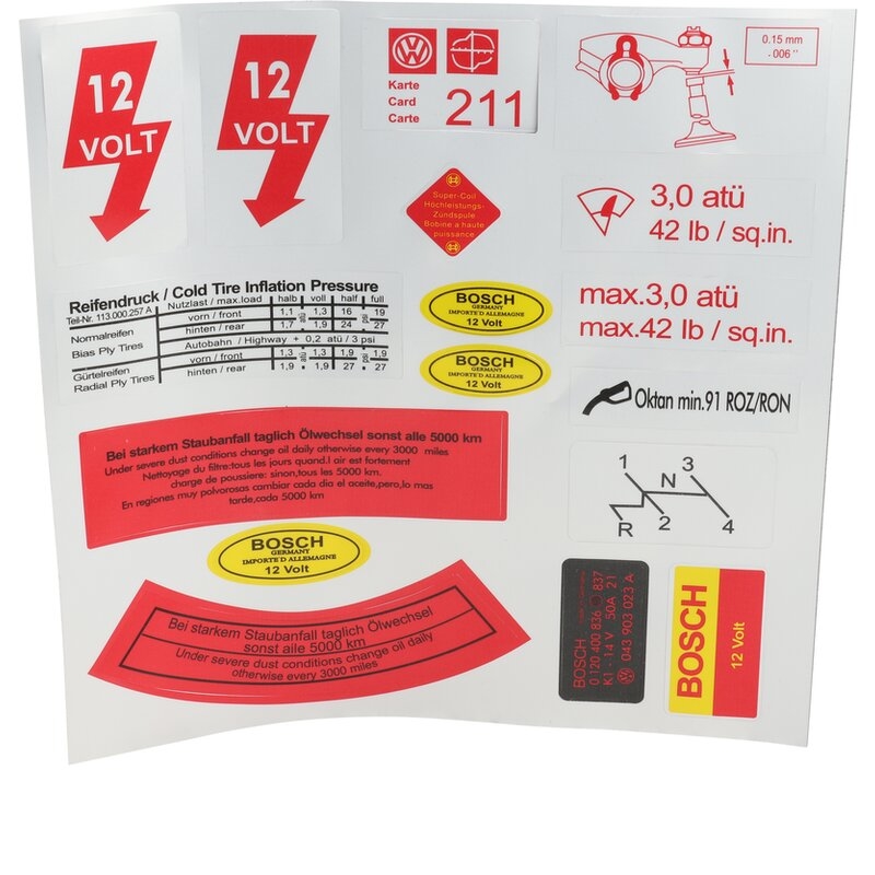 17-delige Restauratie stickerset