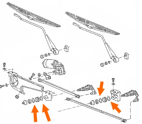Ruitenwisser afdekking Golf 1 / T3 bus 481955255