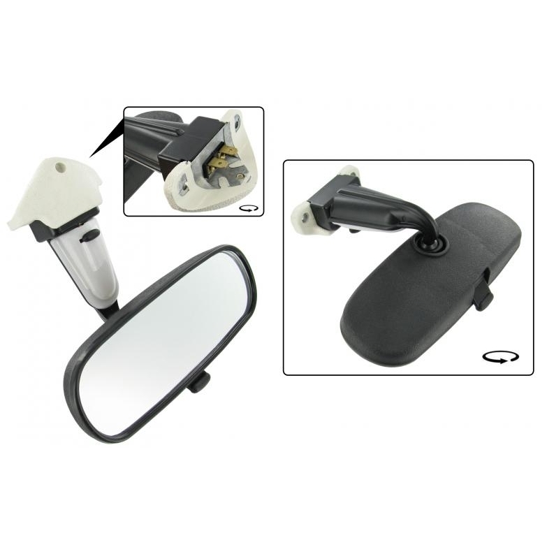Binnenspiegel dimbaar Karmann Ghia 8/1967 en later sedan + cabriolet (LHD / RHD) 141947131