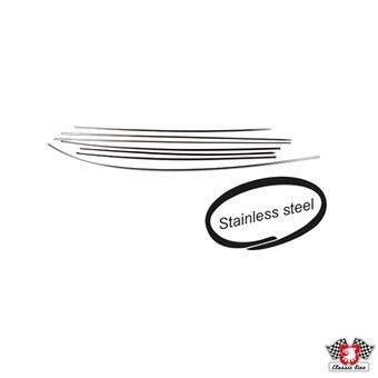 Sierlijst set 1302, 7 pcs., polished RVS, show kwaliteit 111898111F