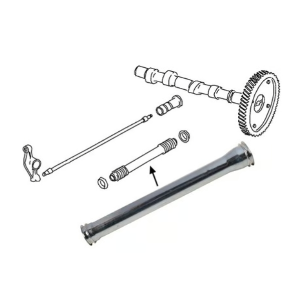 Stoterstangpijpje, lengte 208 mm, Gegalvaniseerd per stuk  021109335