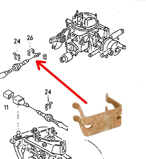 Gaskabel clip 811721673A
