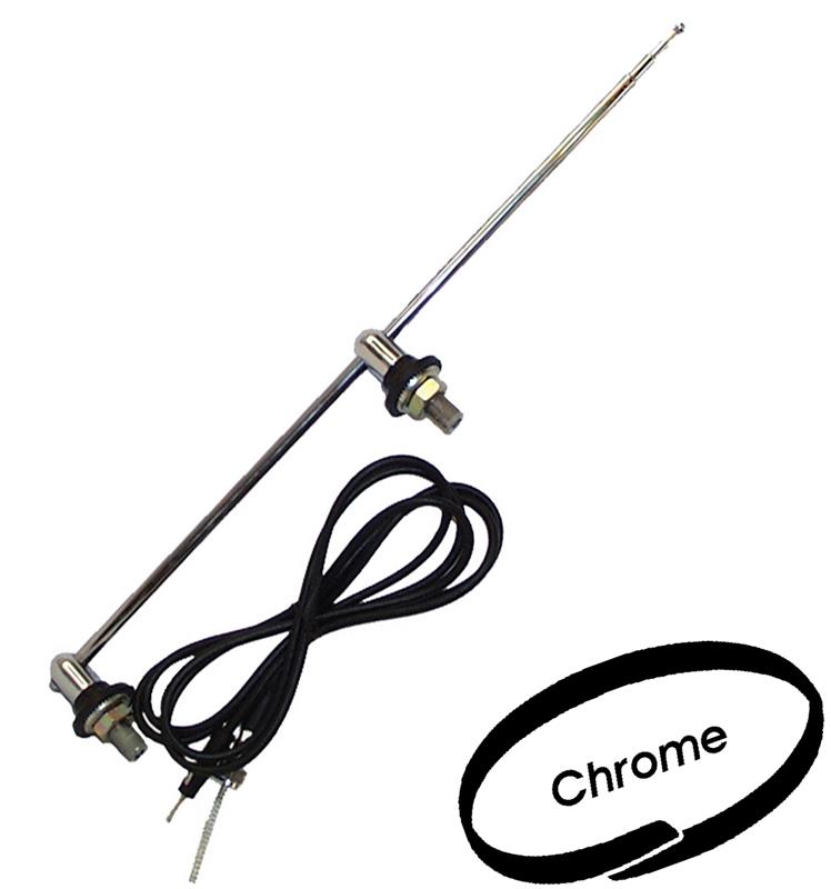 Antenne Kever, twee punts montage, verchroomd, lengte 1150 mm 111999900