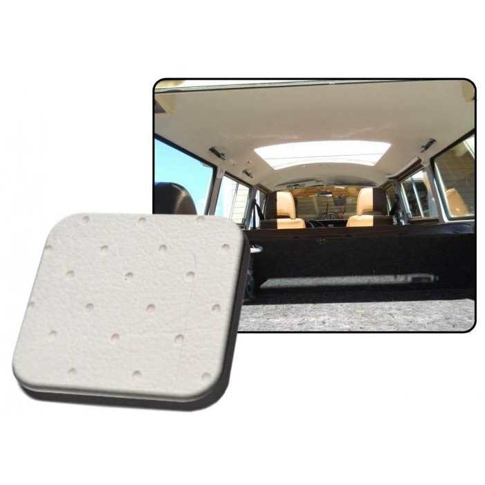 Hemelbekleding geperforeerd vinyl met schuifdak gebroken wit. Bus 8/1974 T/M 7/1979 6 baleinen (3 x sunroof) 
