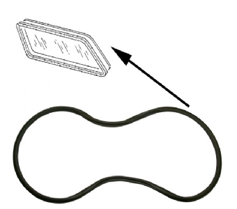 Achterruit rubber Golf 1 cabrio 155845521 (op=op)