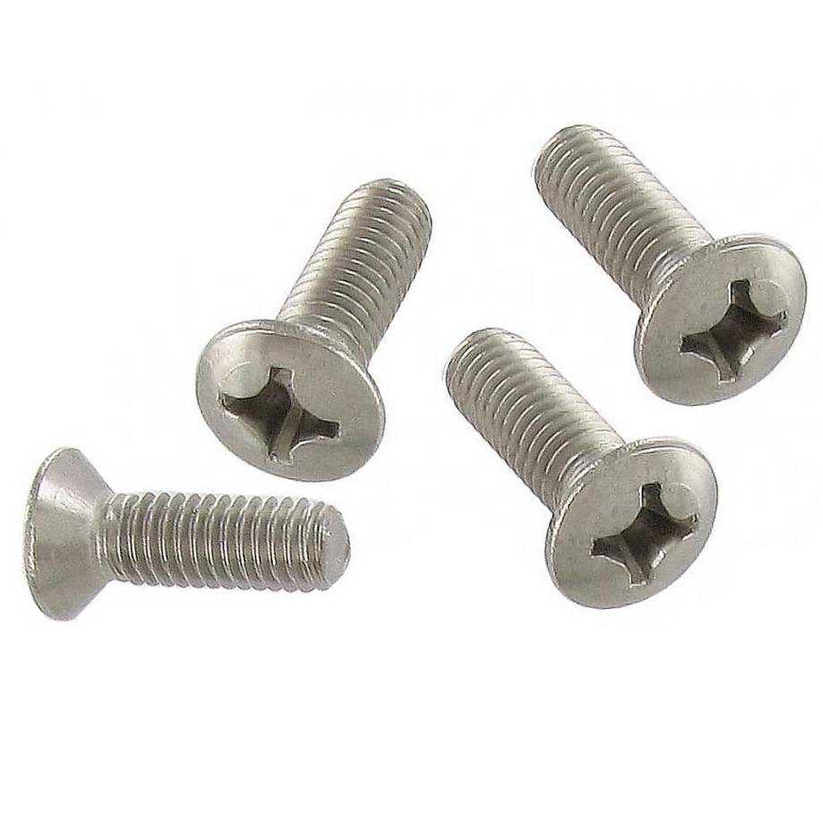 M6 kruiskopbout RVS: (M6x18mm) met verzonken kop voor T3 bus (Spiegel, Tafel, Slot) 4 stuks N0330421