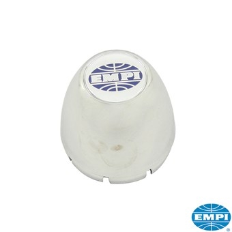 Naafdop met Empi logo, chrome. voor old style 8 spaaks en Riviera style velgen