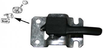 Deurhendel binnenzijde, zwart, links 113837019A