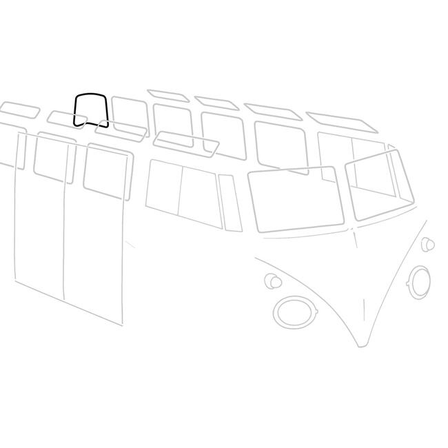 Hoekruit rubber standaard (per stuk). Bus T/M 7/1963 241845421