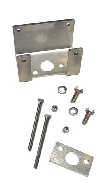 Beugel set RVS voor stelelement sperdiff. Syncro achterzijde