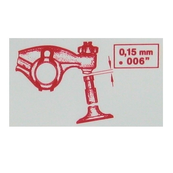 Sticker klep speling. 