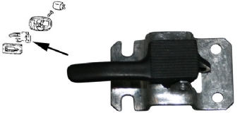 Deurhendel binnenzijde, zwart, rechts 113837020A