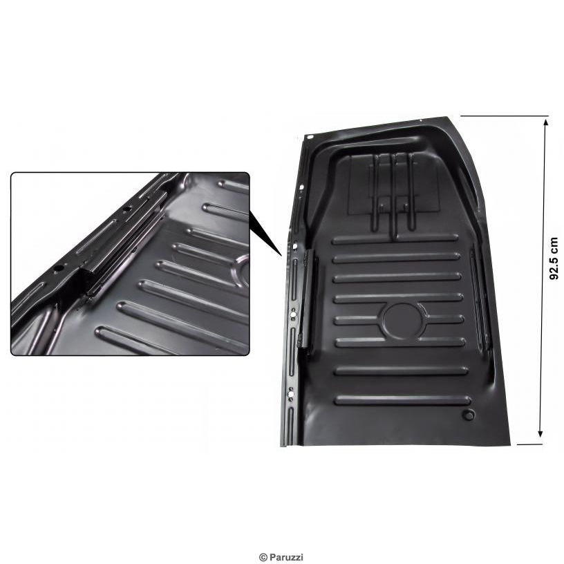 Bodemplaat half rechts achter. Kever 8/1972 en later 