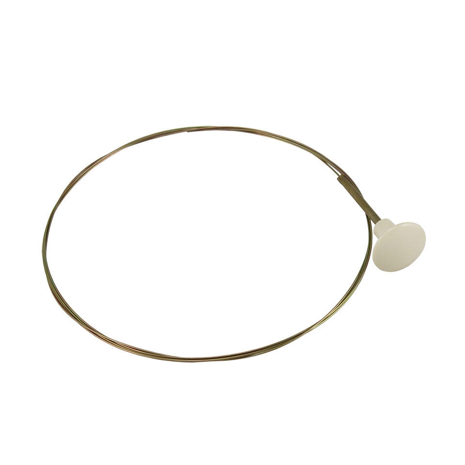Motor / kofferklep kabel met ivoor knop. Karmann Ghia T/M 7/1966 voor klep, achter klep alle bouwjaren 143827531B