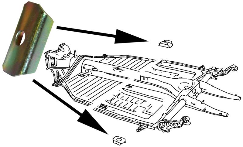 Chassisbout montageplaat per stuk (311899131 )