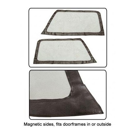 Cabine deurruit horren (Set). Bus 8/1967 T/M 7/1979 