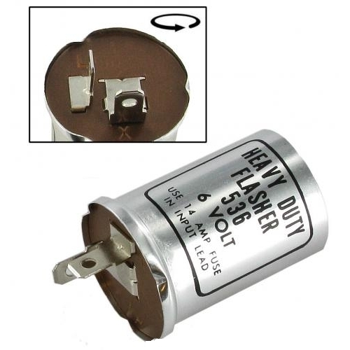 Relais richtingaangever 6V - 2 polig. alle modellen met een 2-polige aansluiting 