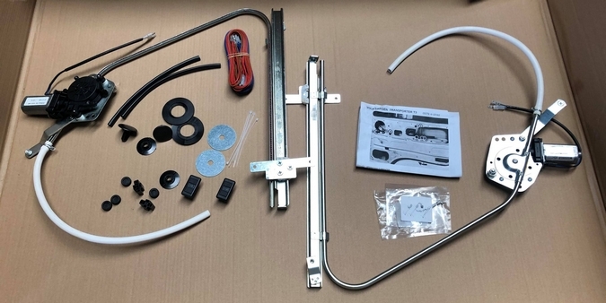 Electrische raamgeleider set T3 bus compleet inclusief handleiding