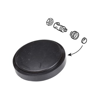 Cap voor glove box compartment knob, zwart 113819663A