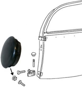 Afdekking voor bout deurscharnier zwart 111831449