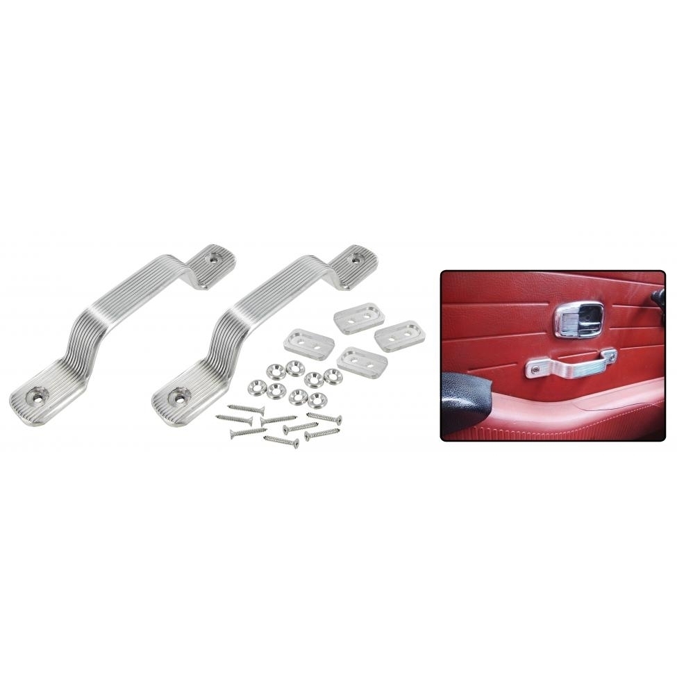 Aluminium deur trekhandvat (Set). Bus 8/1967 T/M 7/1979 