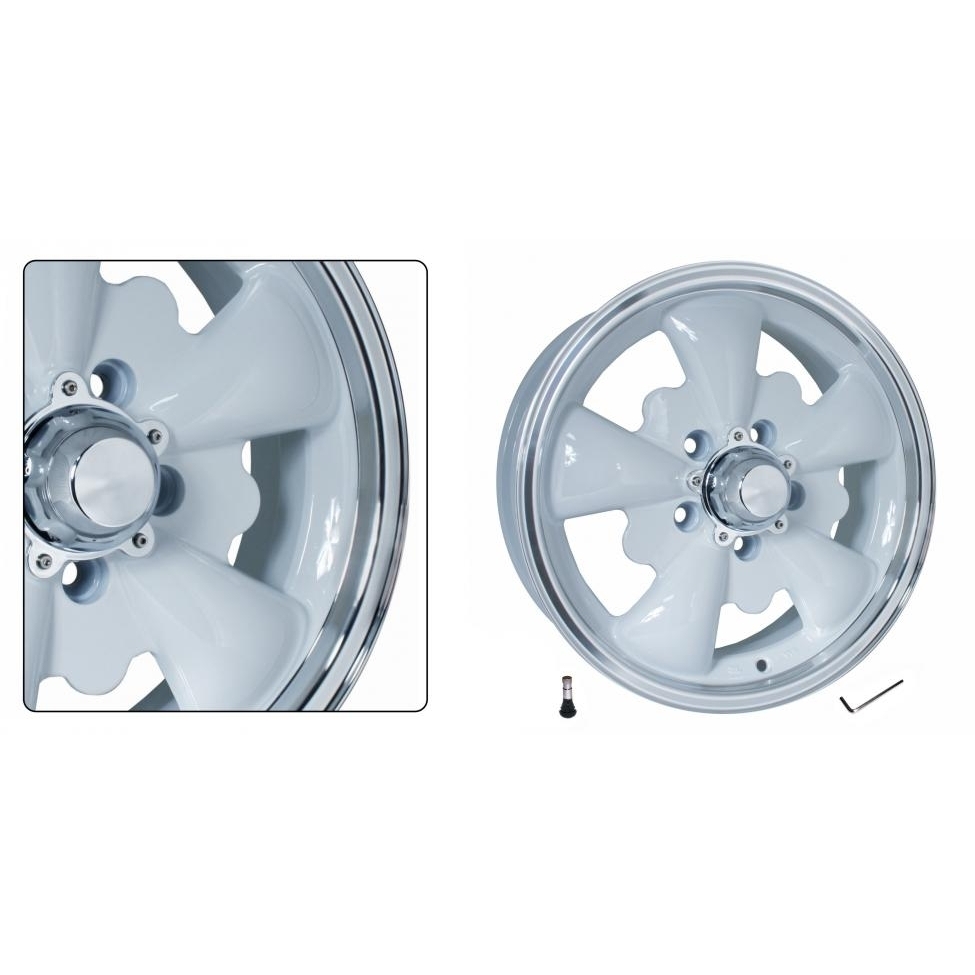 Velg EMPI 5 spaak wit (per stuk). 5.5 x 15 - offset +20 - PCD 5 x 112 