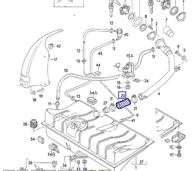Slang voor koppeling vulhals / brandstoftank Golf 1 / Scirocco 533201219 