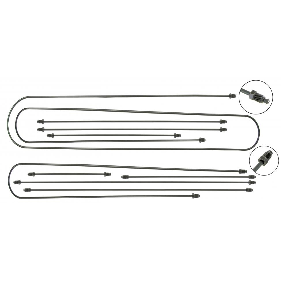 Remleidingset (9 delig) T1 Bus 4/1955 tot en met 2/1956 211698005A