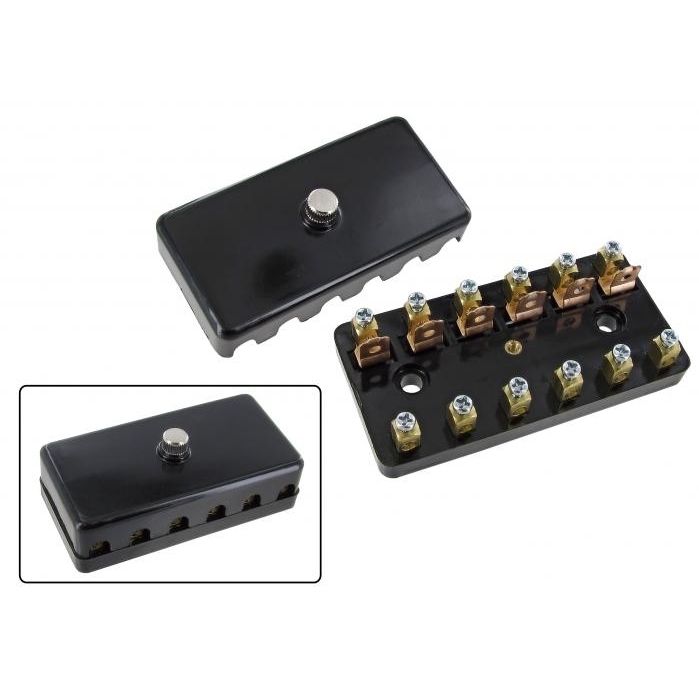 Zekeringkast met  zwart deksel (6 zekeringen) 111937031