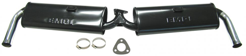 Dual quiet pack demper zwarte transportlak. Type 3 