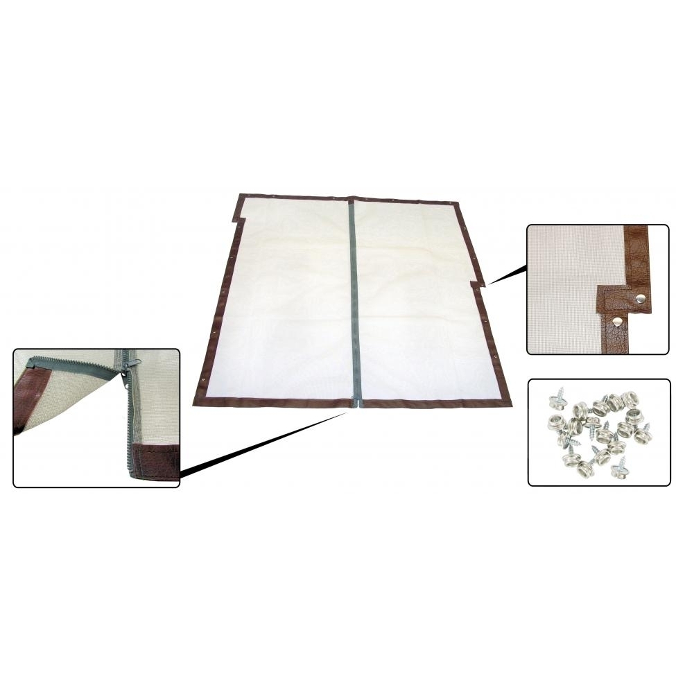 Schuifdeur hor met rits. Bus 8/1967 T/M 7/1979 (vervangt ook origineel Westfalia) 