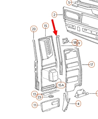 NOS Versteviging voor hoekstuk rechts T25 / T3 251813354