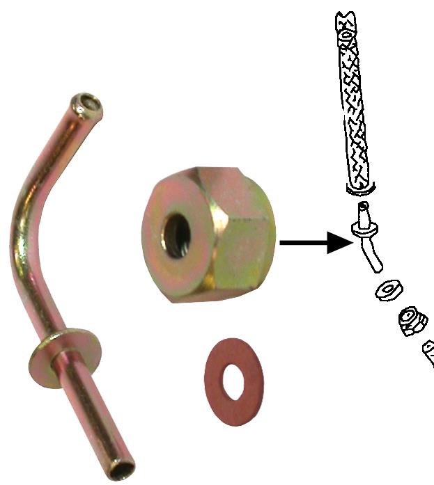 Aansluitkit benzinetank Kever / T1 en T2 bus 113201075AB and 113201075A 113298221A