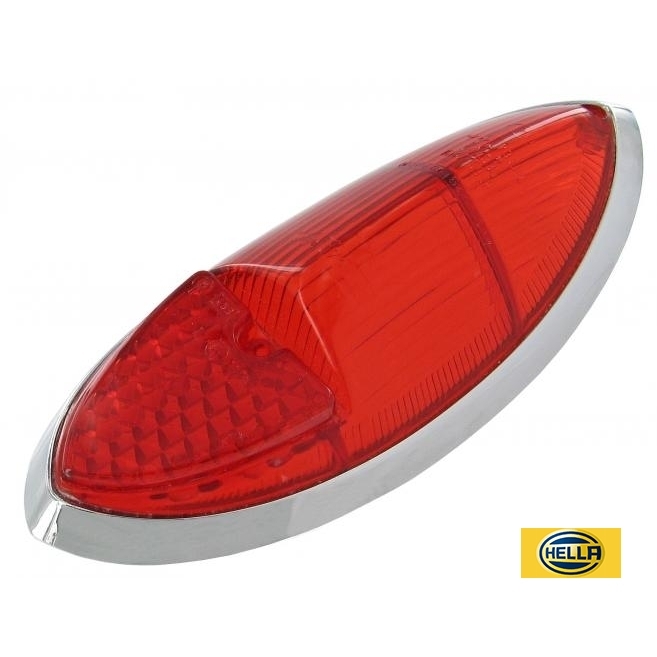 Achterlicht lens rood/rood  (per stuk). Karmann Ghia 141945227D