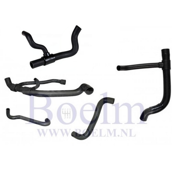 Koelvloeistof slangen set T3 bus 1.6TD vanaf 1985