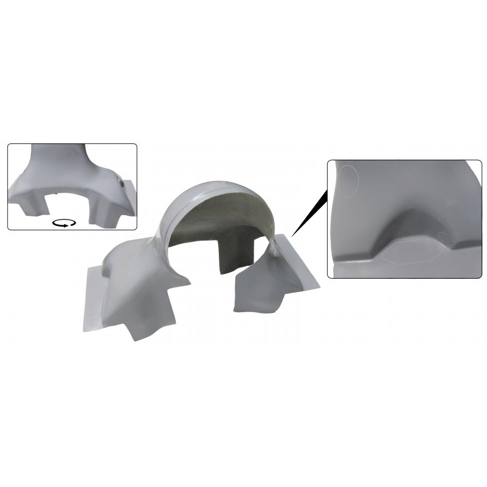 Koelhuis Porsche stijl. voor 260mm Porsche coolfan. Type 1 + Type 3 motoren 