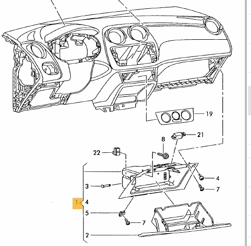 Compleet nieuw origineel grijs handschoenenkastje Seat Ibiza