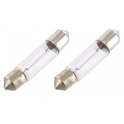 Semafoor lampje 6V 3W (Set). tubular lengte 31 mm SV6 N177261