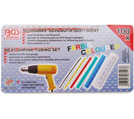 Assortiment krimpkousen gekleurd 100 delig BGS8123