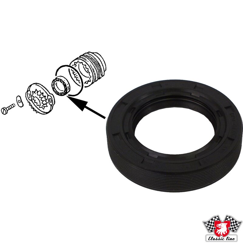 Asafdichting/keerring differentieel T2 / T3 090301189