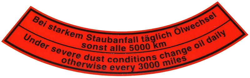 Sticker voor vroeg luchtfilter 111129614