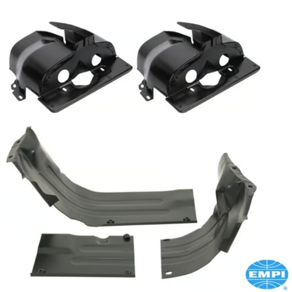 Cilinderbeplating set enkelpoorts zwart EMPI