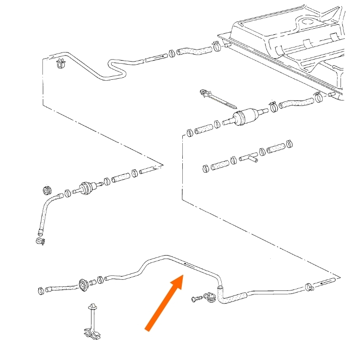 Brandstofleiding aanvoer T25/ T3 bus (DJ/MV/SS/SR) 251201215AK