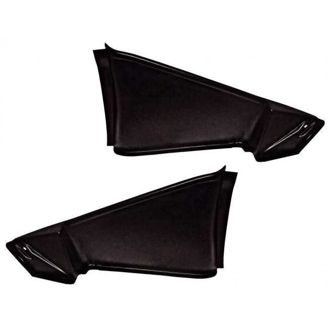 Kapscharnier afdekplaat zwart (Set). Karmann Ghia 8/1969 en later cabriolet 141867035B