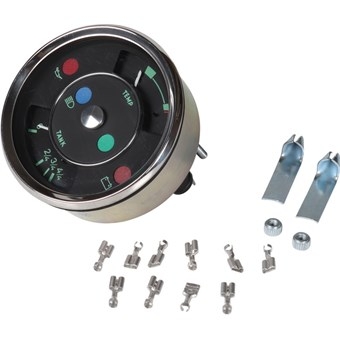 Klok in Porsche 356 style Brandstofniveau en temperatuur