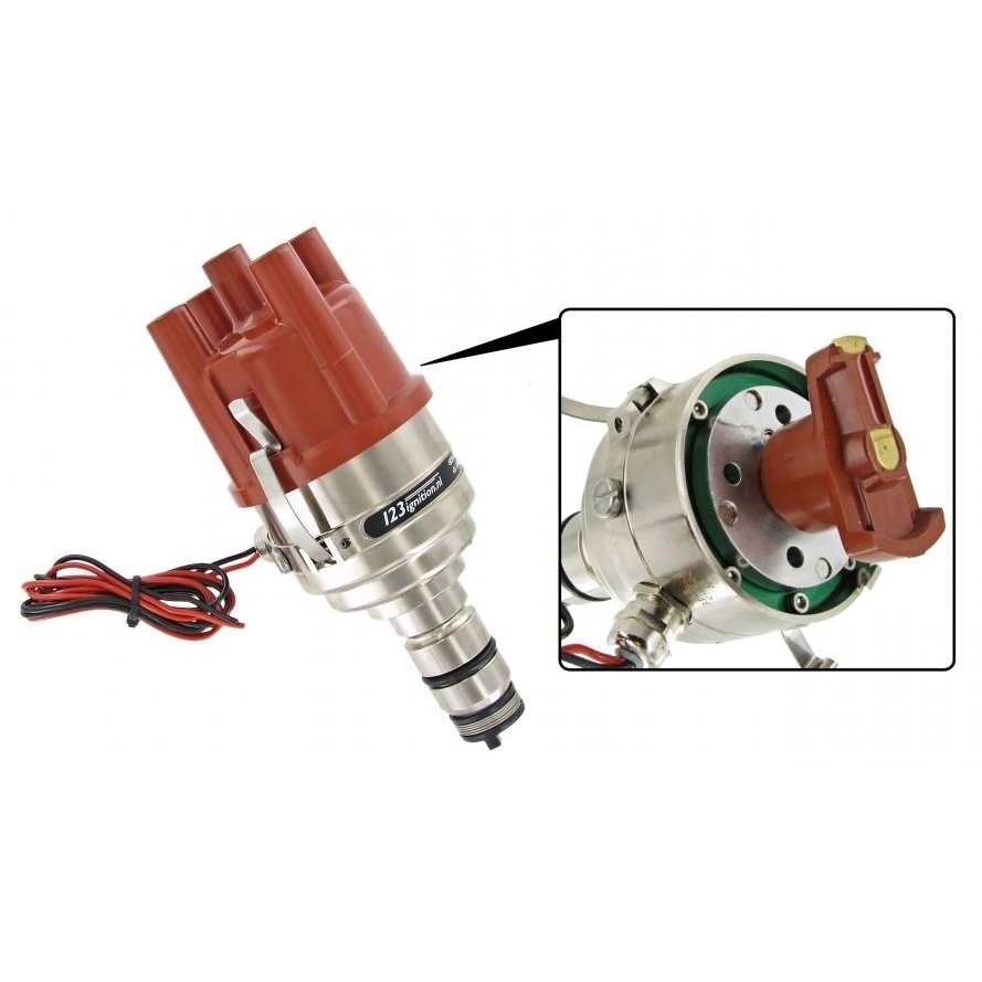 123 ontsteking zonder vacuum. Type 1 motoren (behalve 25+ 30 pk). Type 3 motoren (alle bouwjaren). Type 4 alleen 1700 cc 