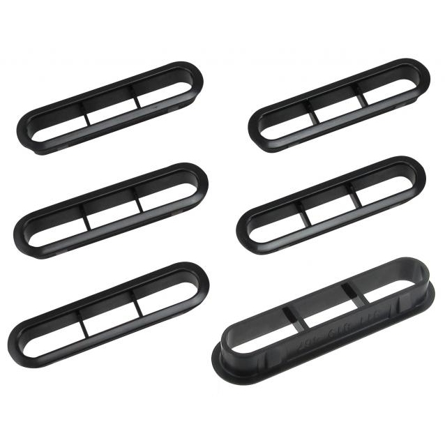 Ontluchtingsroosters zwart 6 stuks. Kever 1300/1302/1303 8/1971 en later 1200 8/1973 en later 